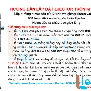 Cách lắp đặt ejector trộn khí oxy